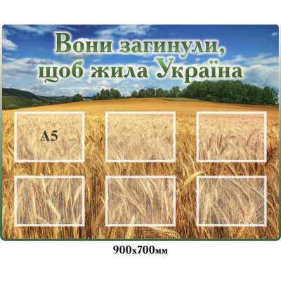 Стенд Они погибли, чтобы жила Украина