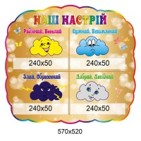 Стенд Наш настрій хмаринки(бежевий)