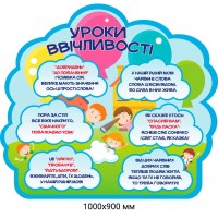 Стенд Уроки вежливости облака