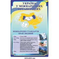 Стенд в правовой уголок Украина в международных организациях, международные стандарты прав человека