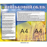 Учебный стенд "Правила воинского учета" информационный материал А4