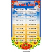 Стенд стіна слів із зображенням маків і соняшників