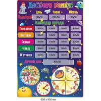 Стенд "Доброе утро!" с карманами и стрелками