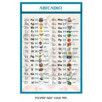 Стенд «Польский алфавит» с иллюстрациями (680х1000 мм)