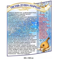 Стенд для кабинета музыки "Песня – душа народа" 800х1000 мм