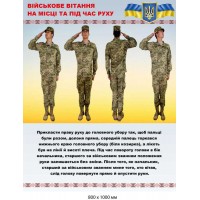 Стенд інформаційний "Військове вітання на місці та під час руху" (800х1000 мм)