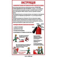 "Инструкция по использованию углекислотного огнетушителя" 120х200 мм