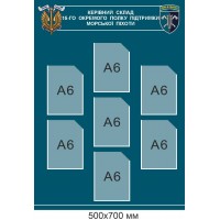  Военный стенд "Руководящий состав 16-го отдельного полка поддержки Морской пехоты"