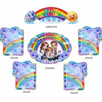 Набор стендов для группы "Барвинок" в детском саду (5 стендов и заголовок)