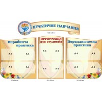 Комплект стендів для закладів вищої освіти "Практичне навчання" (заголовок і 3 стенди)