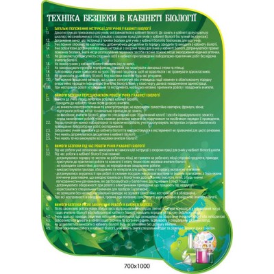 Комплект стендів у кабінет Біологій, зелені