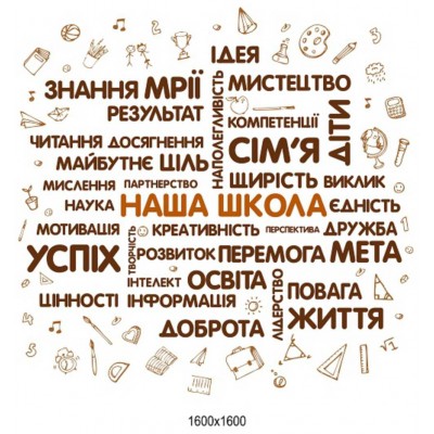 Стенд-слова "О главном" для оформления школы
