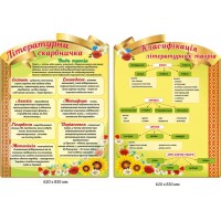 Стенд літературна скарбничка та класифікація літературних творів 
