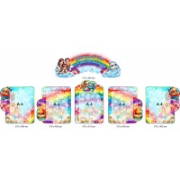 Набір стендів "Для мам і тат про життя малят" (5 стендів із кишенями та назва)