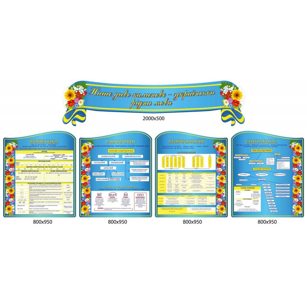 Набор стендов Украинский язык (синий)