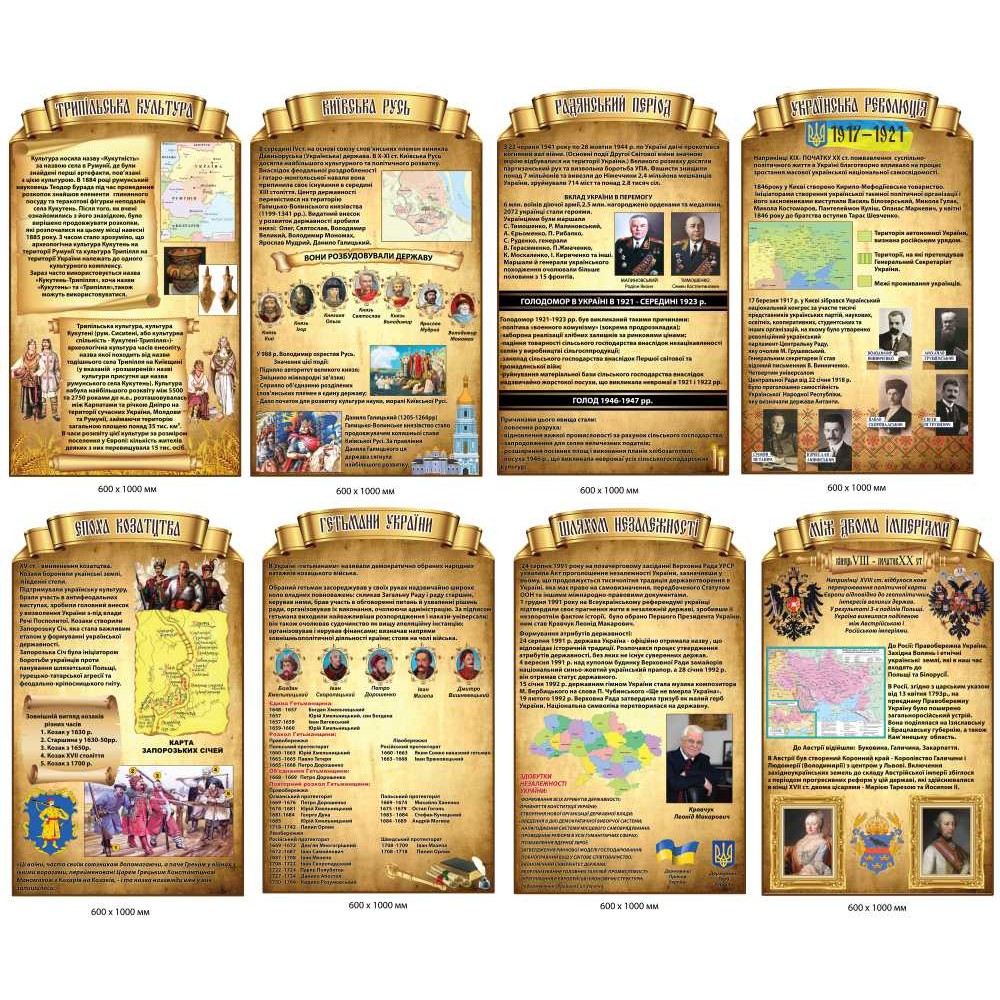 Стенды в кабинет истории Украины