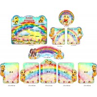 Стенды-набор для группы детского сада "Пчелка" (10 штук, рисунки)