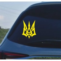 Наклейка на авто герб Украины (20х30 см)