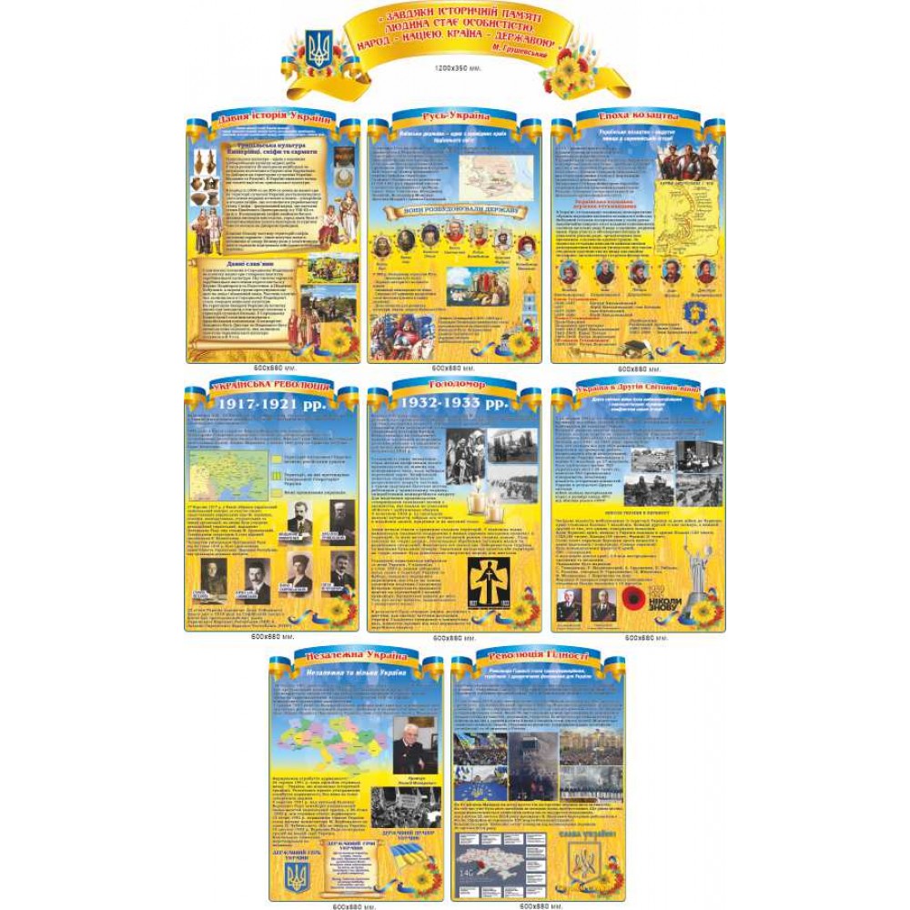 Стенды в кабинет истории Украины плакаты