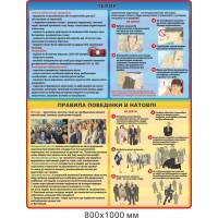 Стенд по технике безопасности "Террор. Правила поведения в толпе" 800х1000 мм