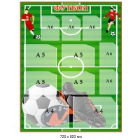 Спортивний стенд Футбол 720х920 мм  із кишенями