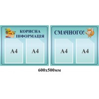Комплект стендов для столовой "Полезная информация, Приятного аппетита!"
