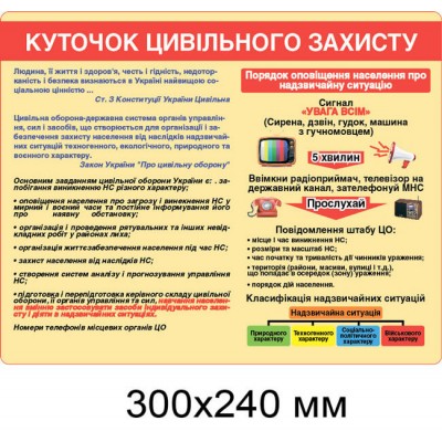 Стенд Куточок цивільного захисту