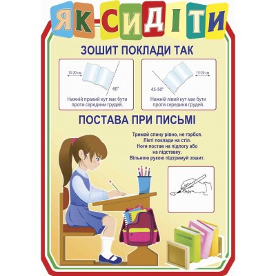 Стенд Постава при письмі