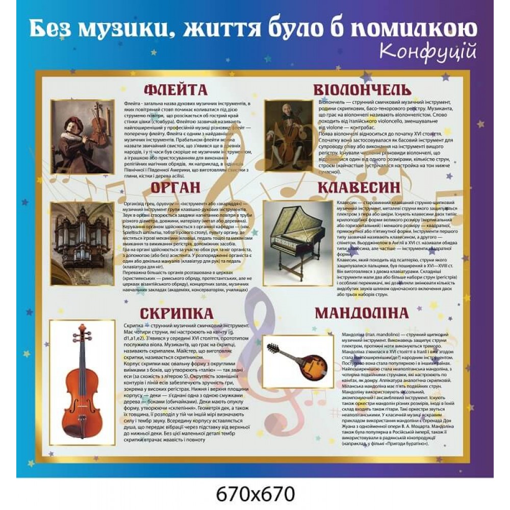 Стенд описание популярных музыкальных инструментов