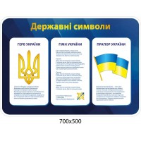 Стенд Государственная символика Украины (синий цвет)