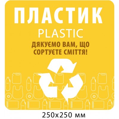 Табличка для сортировки мусора Пластиковая тара
