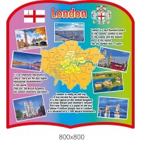 Стенд краткое описание столицы Великобритании Лондон (английский язык)