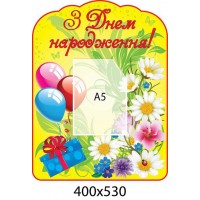 Стенд С днем рождения Ромашки