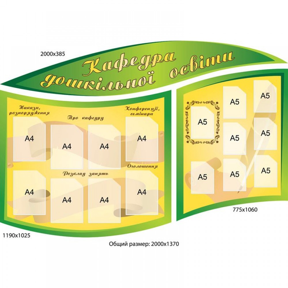 Стенд Кафедра дошкольного образования 2000х1370