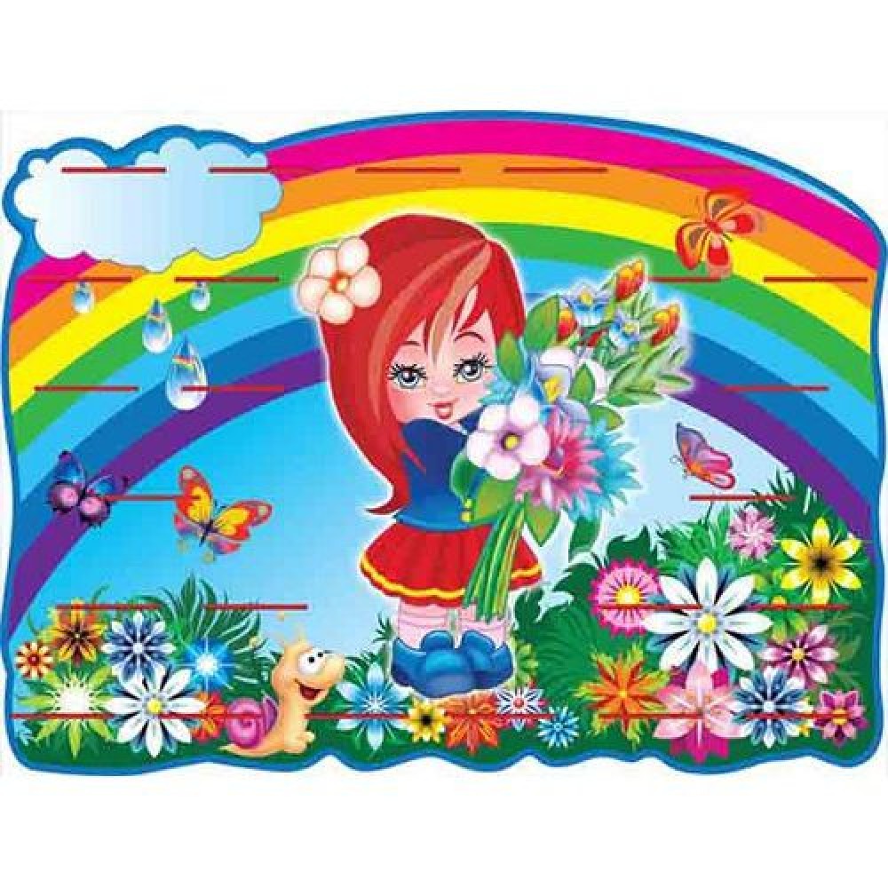 Подставка под лепку Девочка с цветами