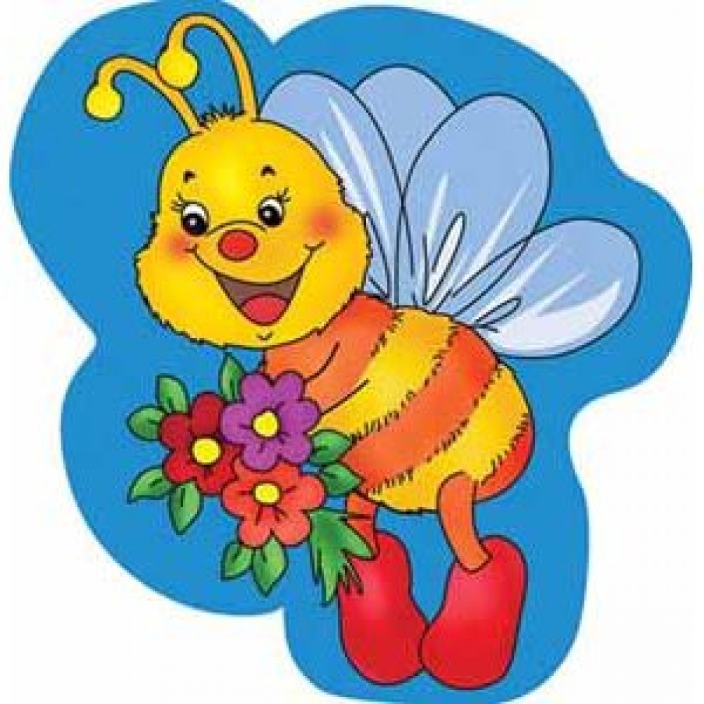 Крепление под магнит Пчелка на синем фоне