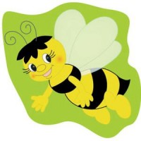 Крепление под магнит Пчелка на зеленом фоне