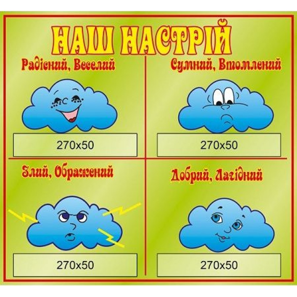 Стенд Куточок настрою з хмаринками
