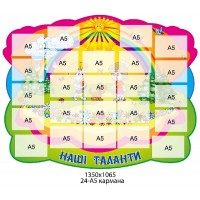 Стенд для виставки дитячих робіт (кольоровий)