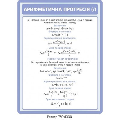 Стенд Арифметическая прогрессия (сиреневый)