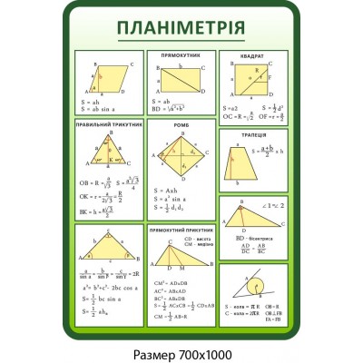 Стенд Оголошення колір (жовтий фон)