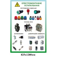 Стенд Электромонтажное оборудование (зеленый)