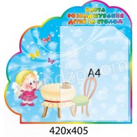 Стенд Карта рассаживания детей за столами