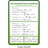 Стенд Тригонометрические уравнения (зеленый)