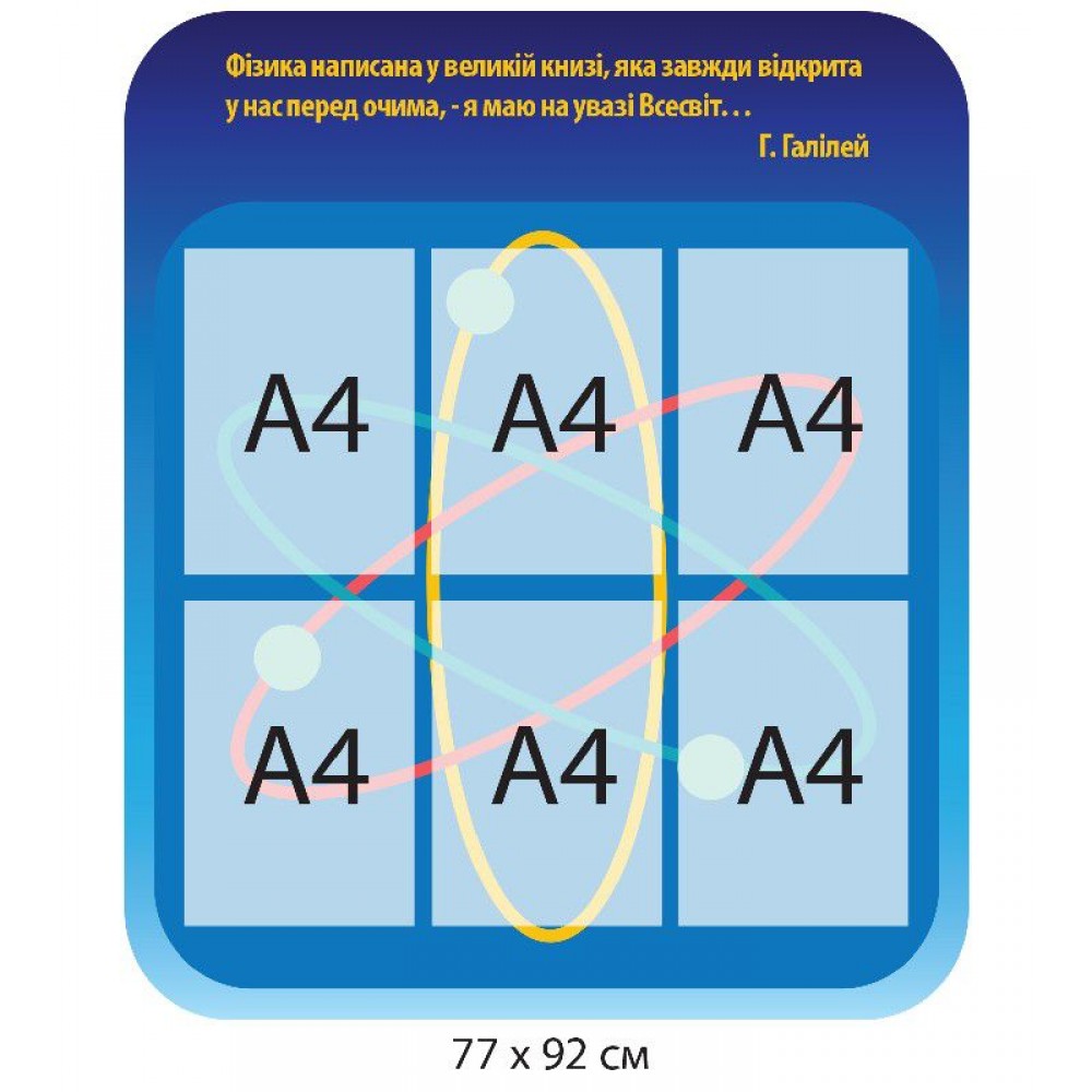 Стенд с карманами для кабинета физики А4