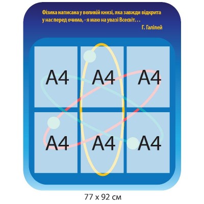 Стенд с карманами для кабинета физики А4
