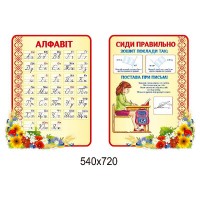 Комплект стендов для начальной школы Сиди правильно, Алфавит