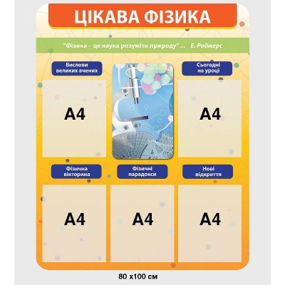 Стенд Интересная физика (желтый)