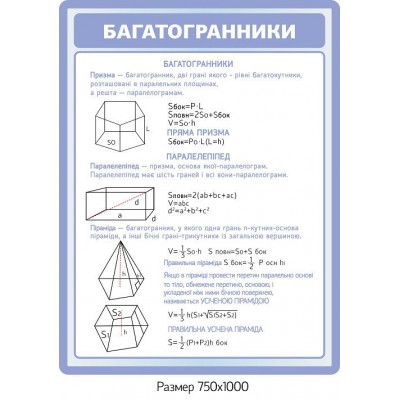 Стенд формул Многогранники (сиреневый)