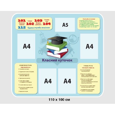 Набор стендов для початкової школи (светлые тона)